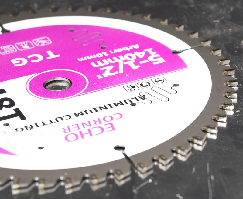Echo Corner 5-1/2 Inch (10mm Arbor) Aluminum Cutting Circular Saw Blade, Fast Dry Cool Clean Cut Off Non-Ferrous Metal Plate/Sheet/Tube, Polycarbonate, Plastics, MDF, TCG 48-Tooth - Image 4